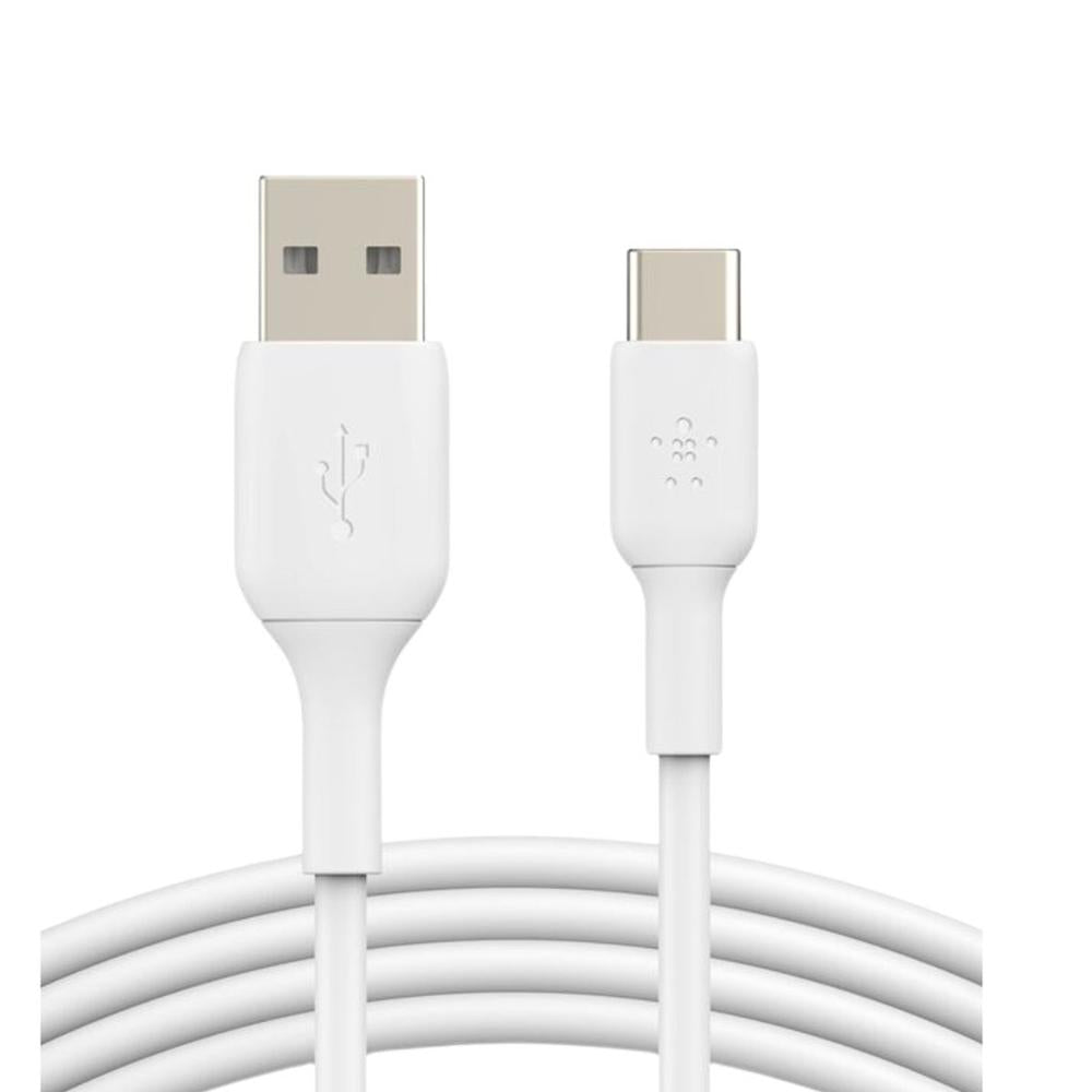Cable Belkin USB-C a USB-A 2m Blanco - Carga y Sincronización Rápida