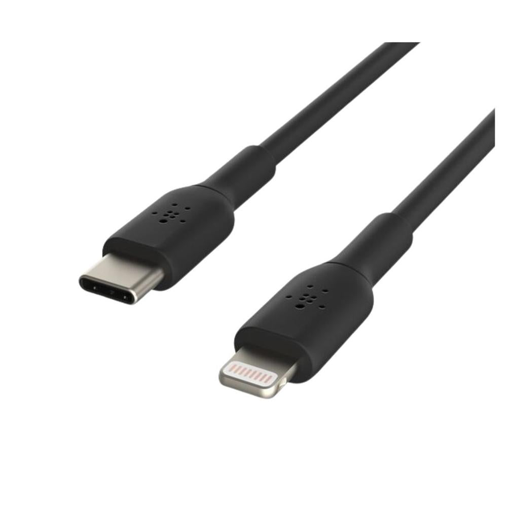 Cable USB-C a Lightning Belkin 2m - Carga Rápida y Durabilidad - Negro
