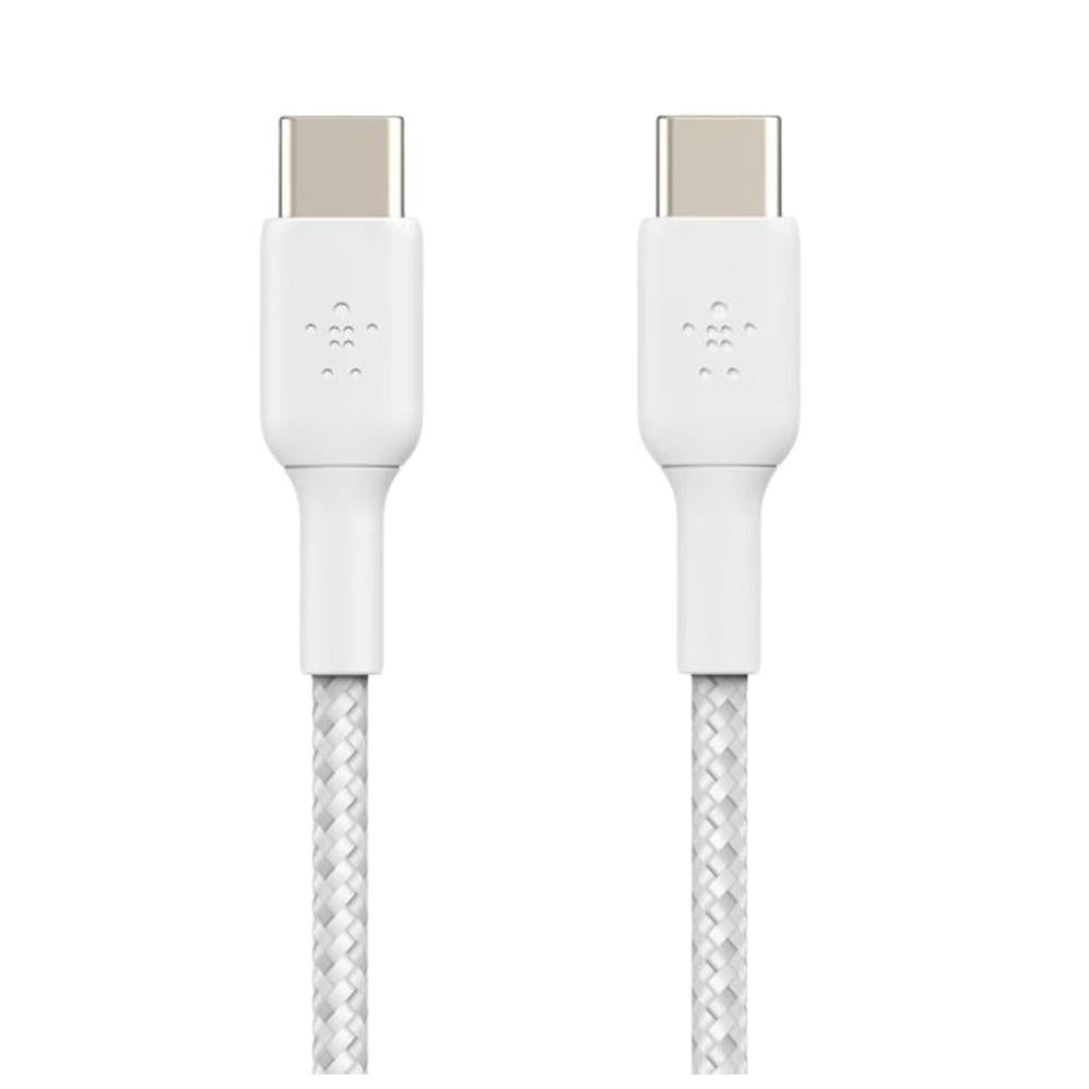 Cable USB-C a USB-C Belkin 2m Trenzado Blanco