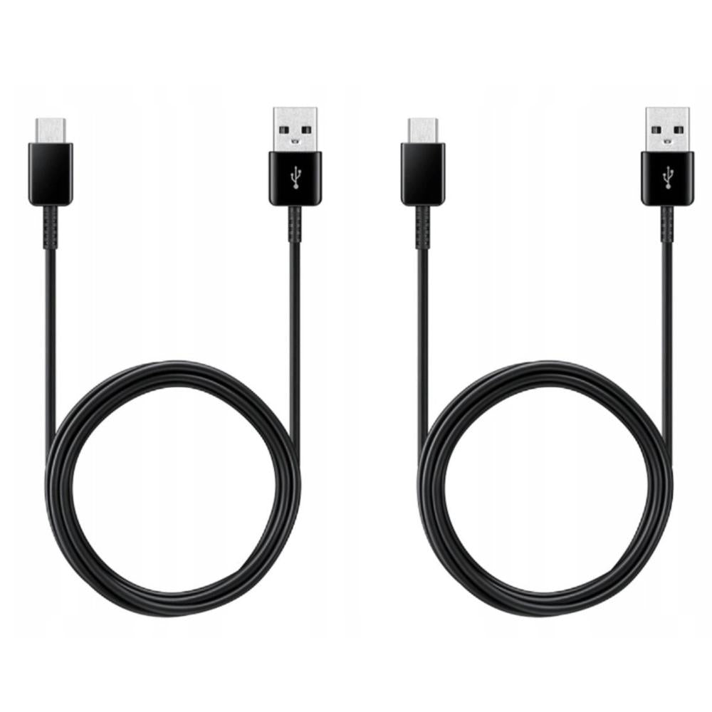 Cables USB Tipo C a Tipo A Samsung 1.5m - Pack de 2 Unidades Negro