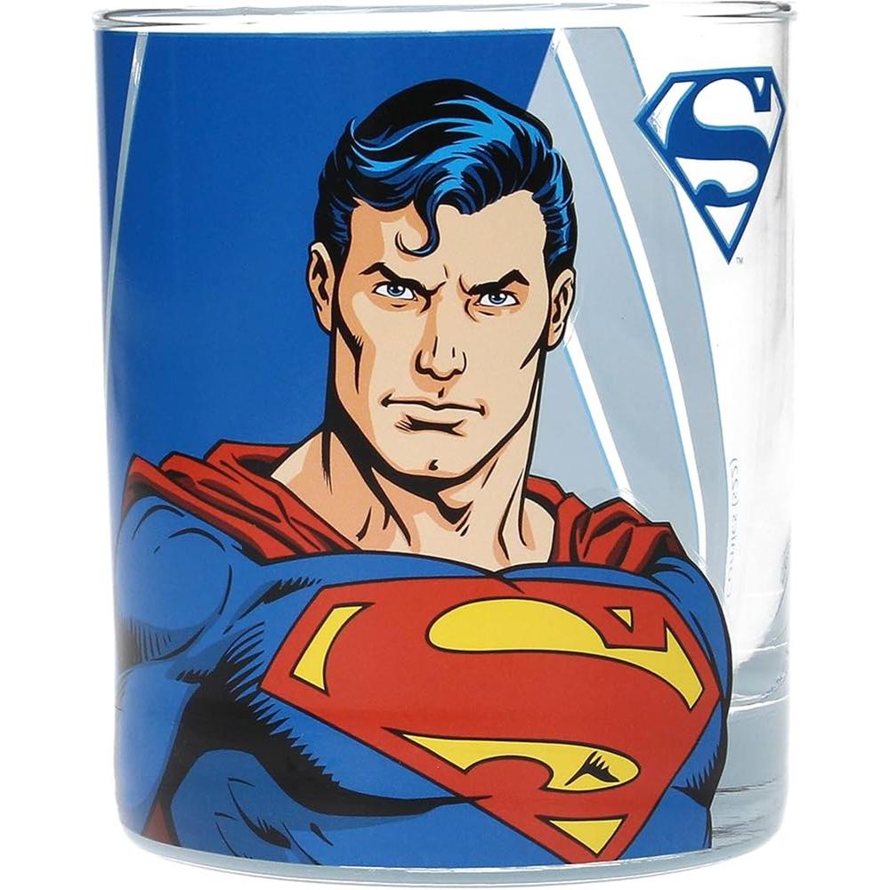 Set de 3 Vasos de Cristal DC Comics - Superman, Batman, Wonder Woman y Flash