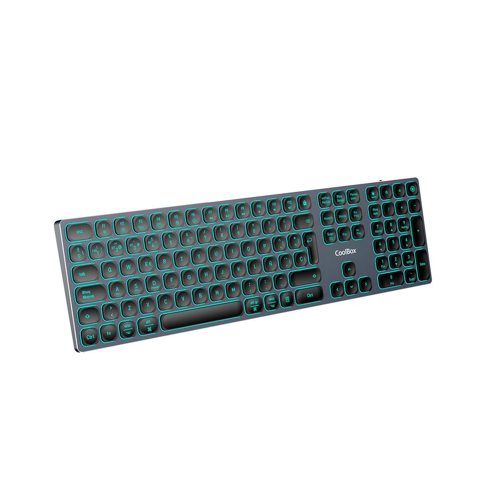 Teclado Inalámbrico Retroiluminado CoolBox Moonlight Key B431