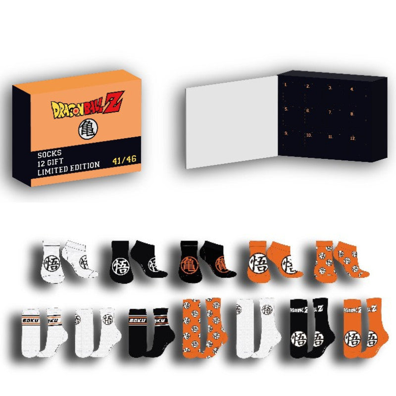Caja Regalo 12 Pares de Calcetines Dragon Ball Talla 41-46
