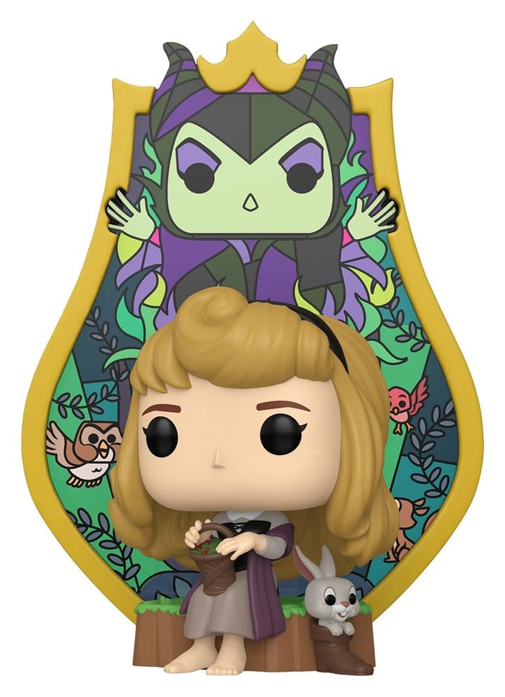 Funko Pop! Deluxe Aurora con Maléfica (Vidriera Artística)