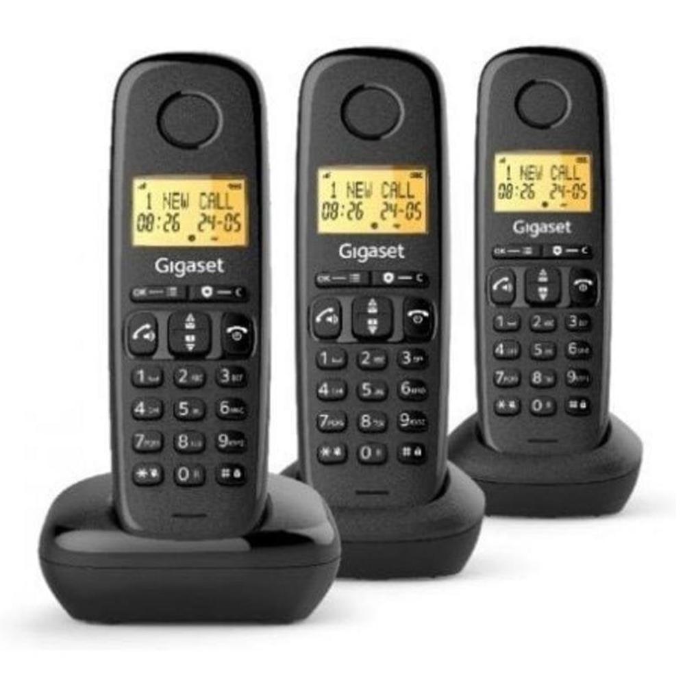 Teléfono fijo inalámbrico Gigaset Basic 100 Trio negro