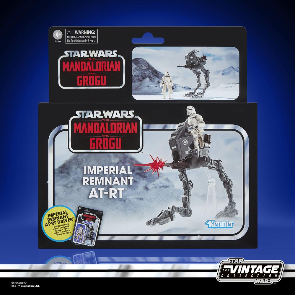 Figura Hasbro Star Wars The Vintage Collection Mandalorian & Grogu con Vehículo AT-RT