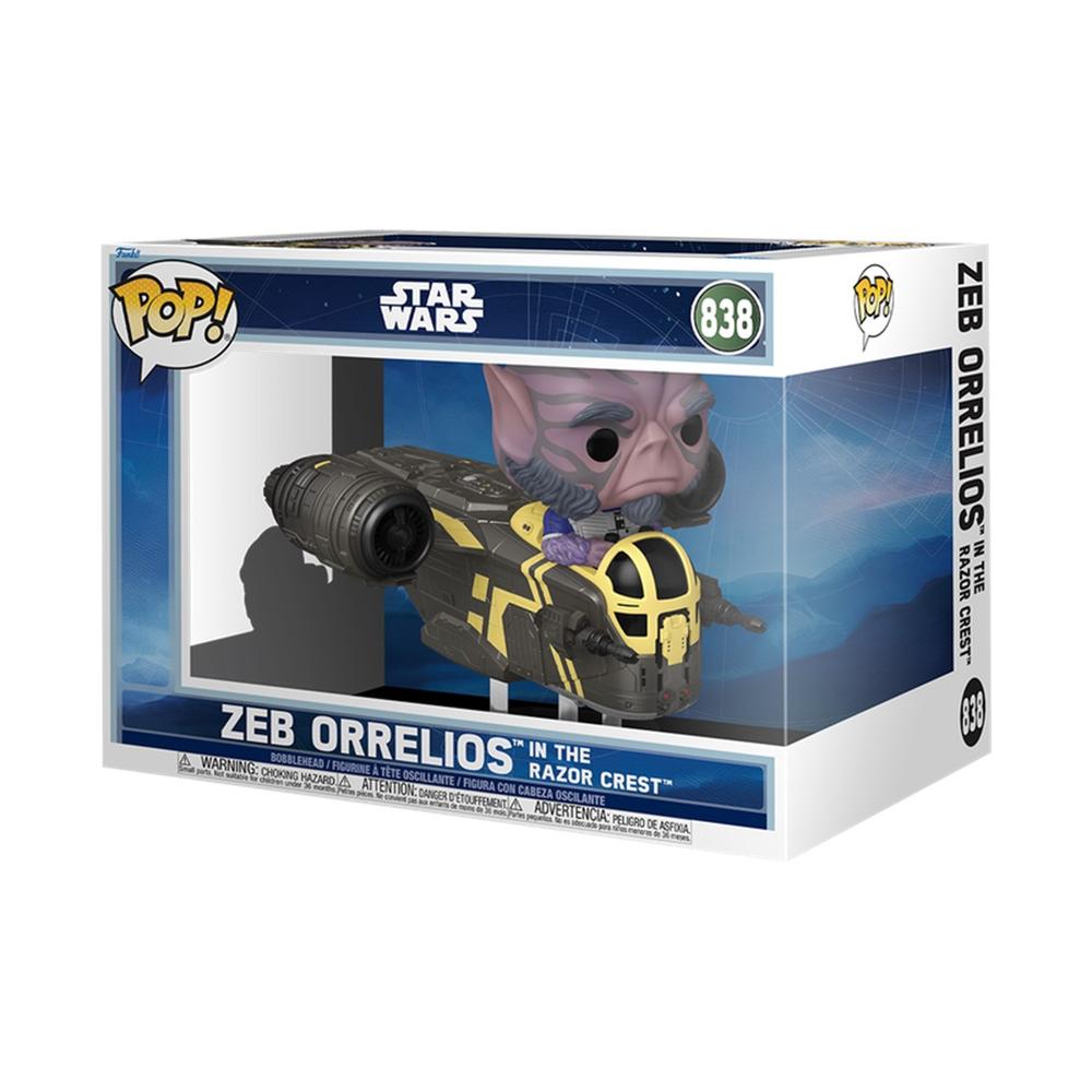 Funko Pop! Rides Deluxe Zeb Orrelios en la Razor Crest - Star Wars: The Mandalorian