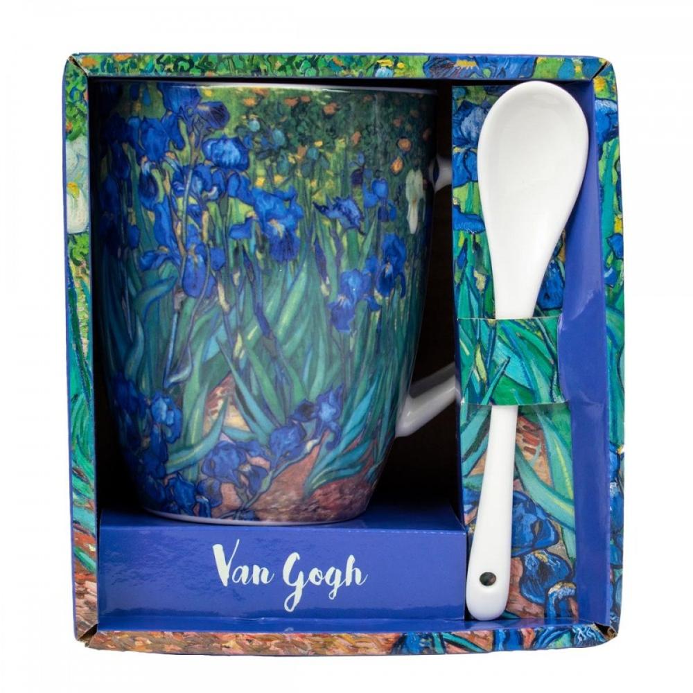 Taza con Cuchara Enesco Los Lirios Van Gogh - Arte y Funcionalidad