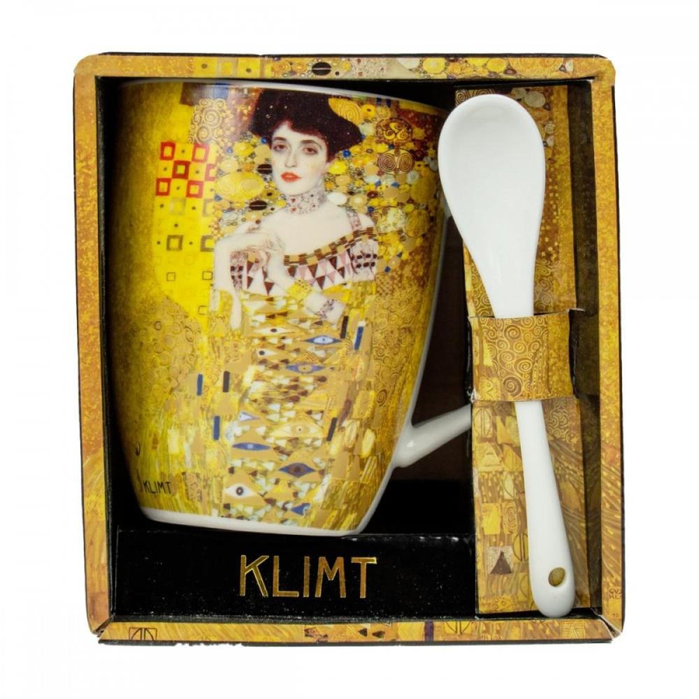 Taza con Cuchara Enesco El Retrato de Adele de Gustav Klimt