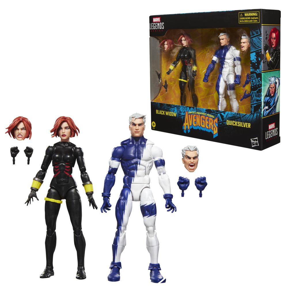 Pack 2 Figuras Hasbro Marvel Legends Series Earths Mightiest Heroes: Black Widow y Quicksilver