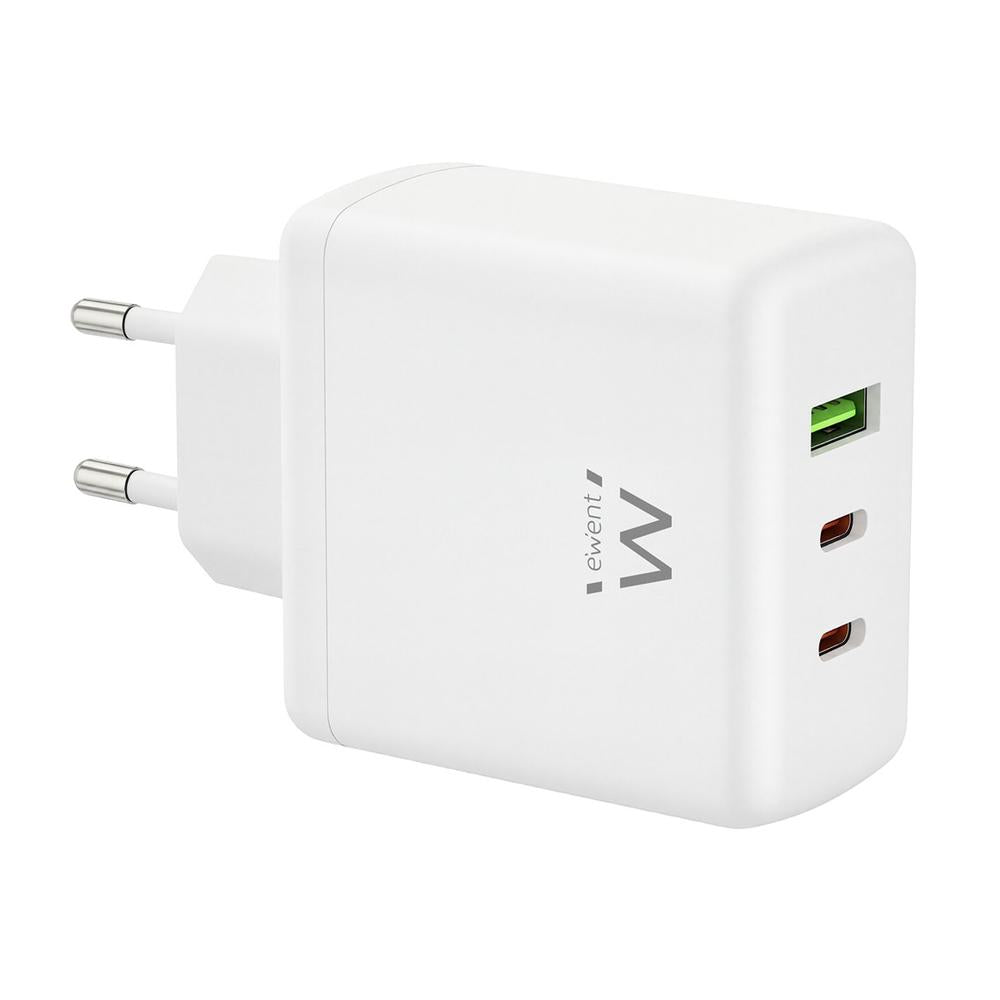 Cargador Ewent EW1333 65W 2x USB-C Power Delivery 1x USB-A Quick Charge