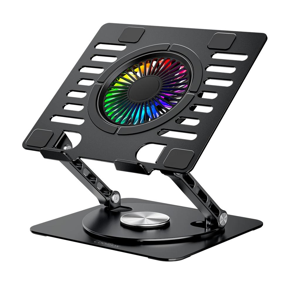 Soporte - Base de Refrigeración para Portátil CoolBox CoolAir 1VRGB Ajustable hasta 17" Negro
