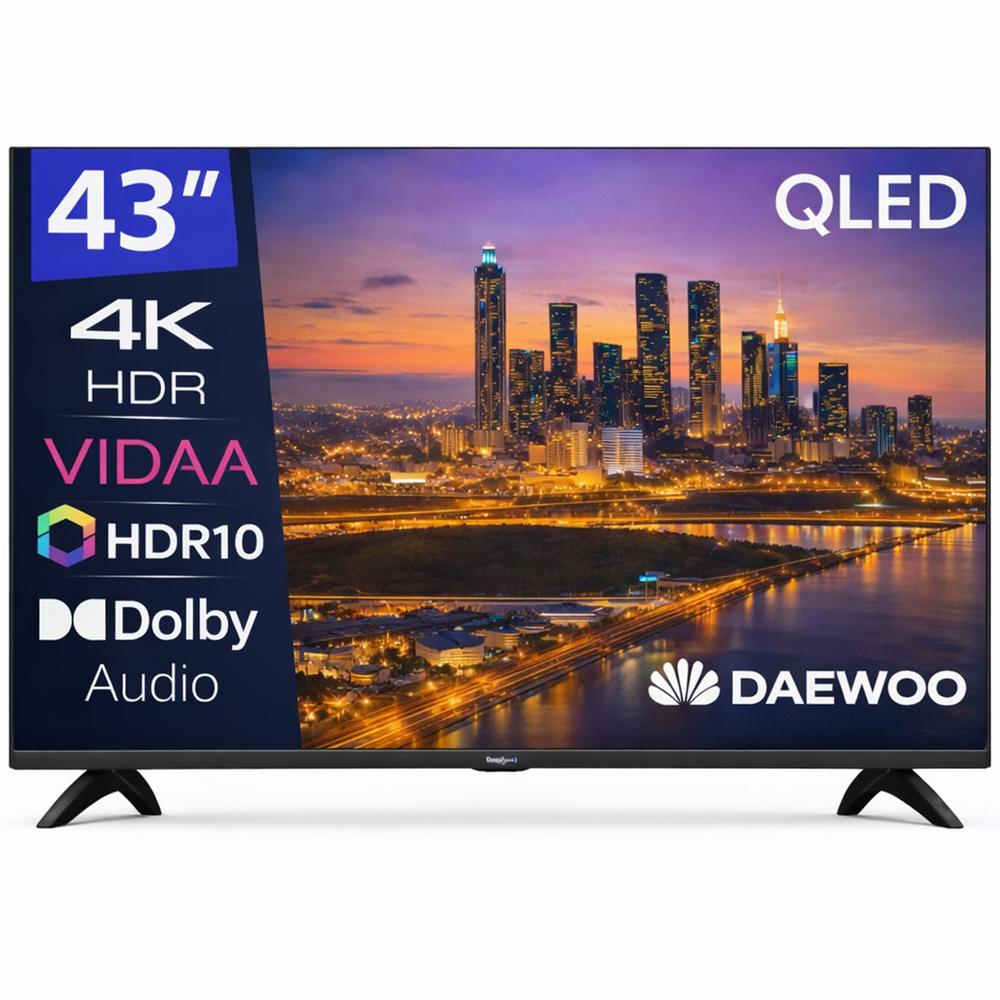 TV Daewoo 43 pulgadas QLED 4K UHD Smart TV 43VB56QV