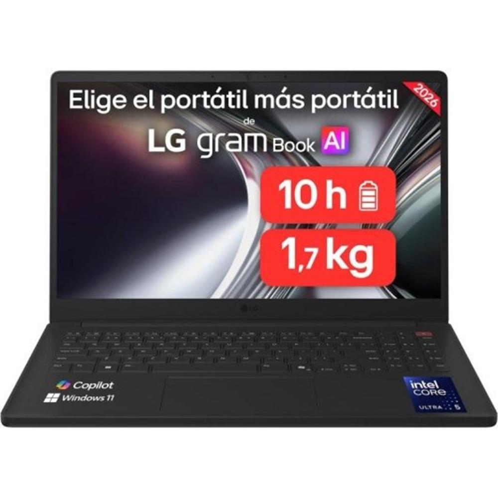 Portátil LG Gram Book 15U50U-G.AA55BN, 15 pulgadas FHD, Intel Core Ultra 5, 16GB RAM, 512GB SSD, Windows 11 Home