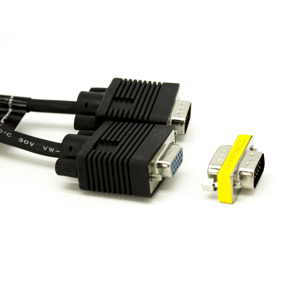 Cable VGA Prolongador de 5 m con Adaptador Macho a Macho