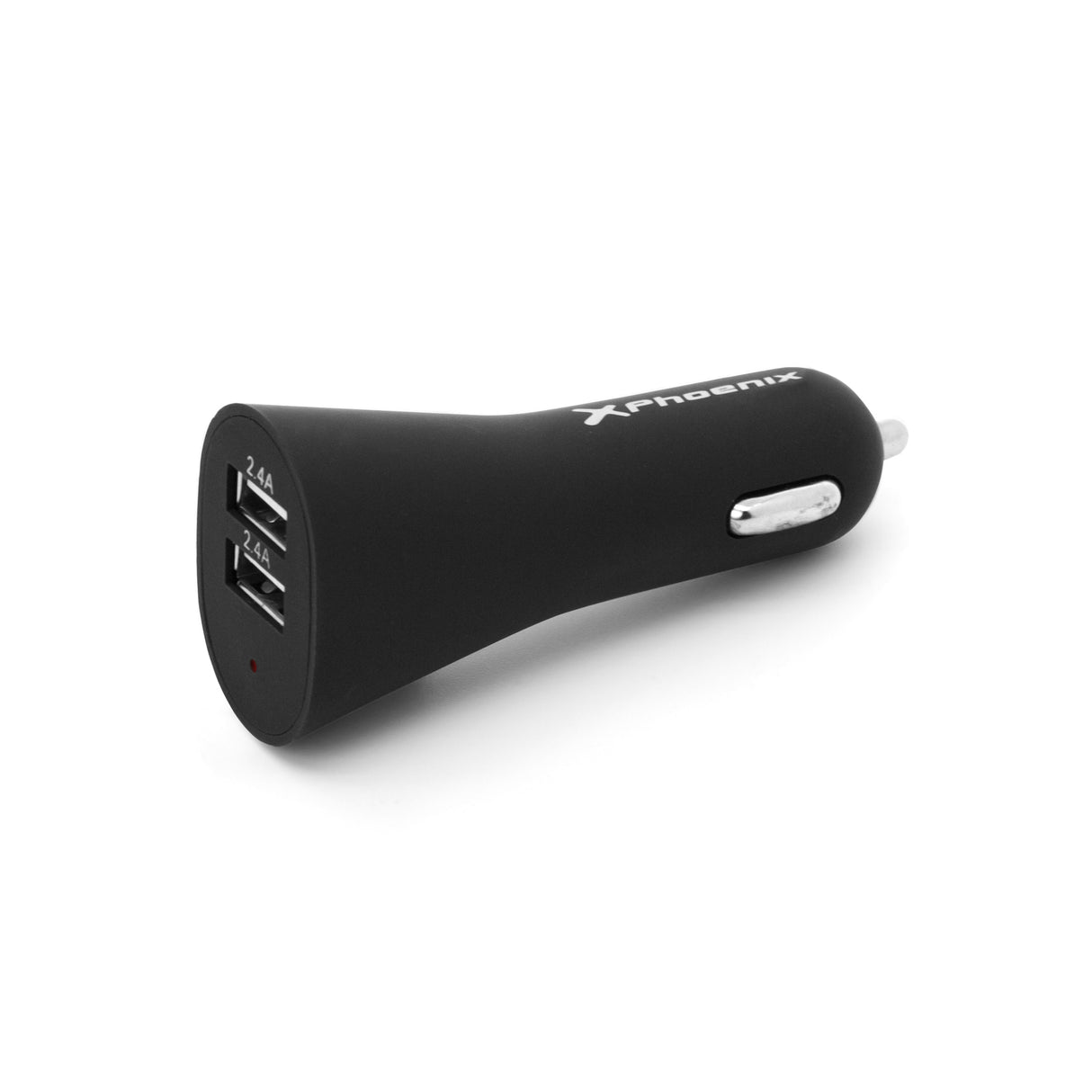 Cargador Universal para Coche Phoenix Technologies con 2 Puertos USB y Luz LED
