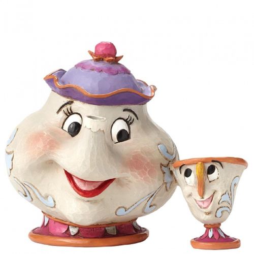 Figuras Enesco Disney: Mrs. Potts y Chip de La Bella y la Bestia