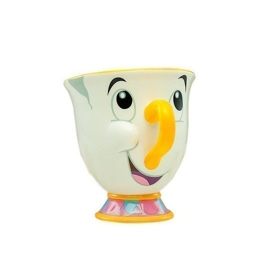 Taza Chip 3D de La Bella y la Bestia - Cerámica de Alta Calidad