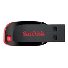 Memoria USB 2.0 SanDisk Cruzer Blade 64GB Roja y Negra